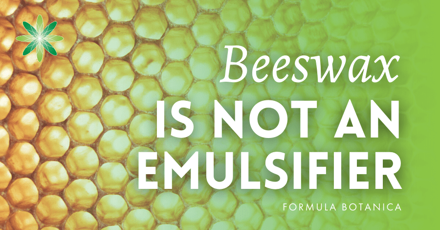 2016-12 Why Beeswax is not an emulsifier