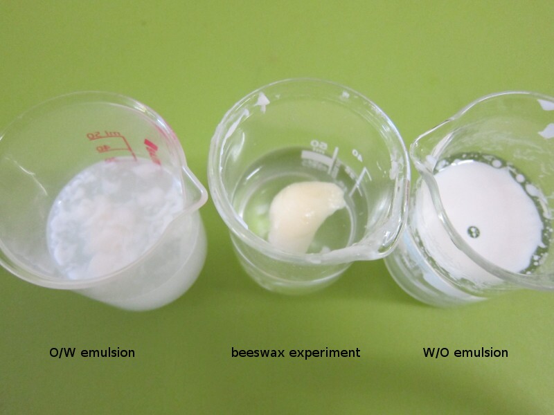 Beeswax is not an emulsifier